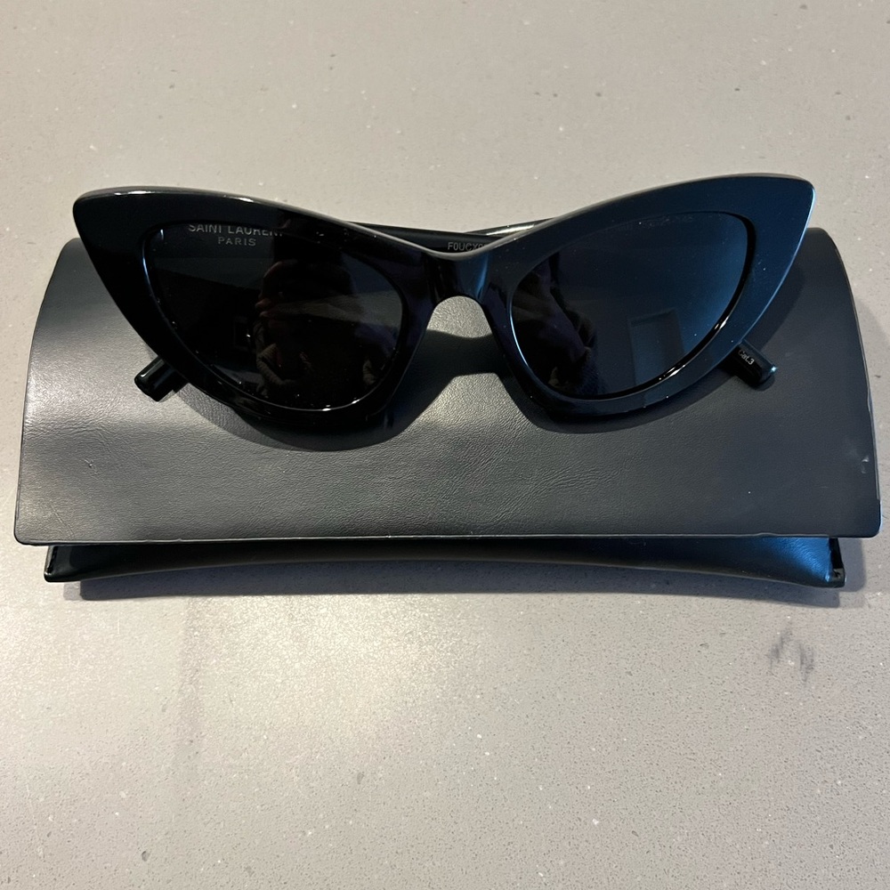 Saint Laurent Black Cat-Eye Sunglasses